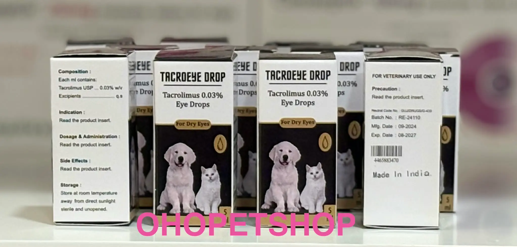 Tacrolimus ยาหยอดตารักษาตาแห้ง สุนัข แมว ของแท้ (Best Price) 4 Tacrolimus Eye Drop